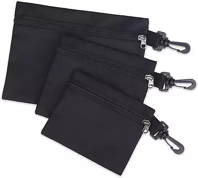 $14.78 • Buy 3 Pack Tool Bags Canvas Heavy Duty Tool Pouch Small Tool Bag Pouch Zipper Bags