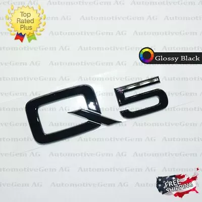 Audi Q5 Emblem GLOSS BLACK Rear Trunk Lid Letter Badge S Line Logo Nameplate • $18.99