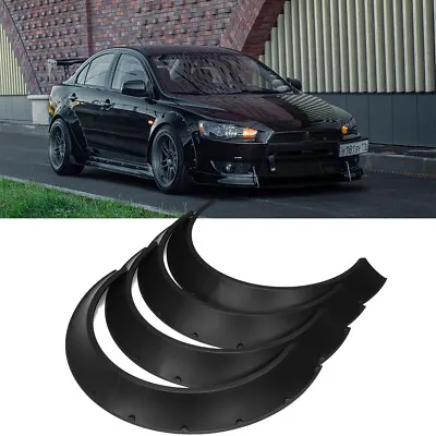 For Mitsubishi Lancer X 4PCS Fender Flares Wide Body Kit Wheel Arches Protector • $99.32