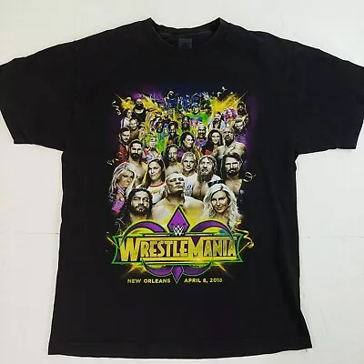 WrestleMania T-shirt New Orleans 2018 Lesnar Rousey Full Squad Medium Wrestling • $29.42