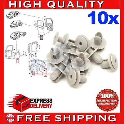 10x For Vw T4 T5 Transporter Multivan Interior Door Card Moulding Screw Clips  • $5.55