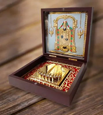 Gold Plated Lord BALAJI Pocket Temple - An Unique Collection(2657) • $7.99