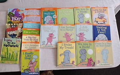 Large Lot Of 21 Mo Willems Elephant And Piggie Books 14 Hardcover+ 7 Softcover  • $44.96