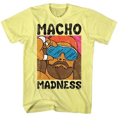 Macho Man Randy Savage Lifting Shades Macho Madness Men's T Shirt WWE Wrestling  • $25.50