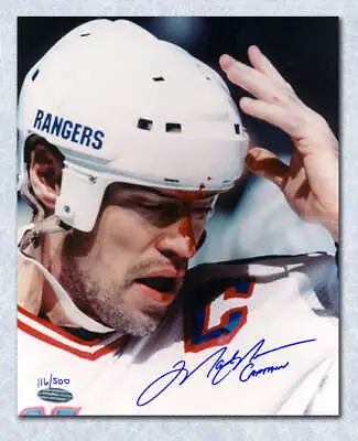 Mark Messier New York Rangers Signed Bloody 8x10 Photo With Captain Note • $256.06