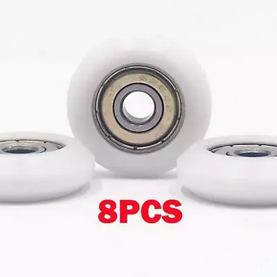 £12.99 • Buy 8Pcs Nylon Carbon Steel Pulley Wheels Groove Ball Plastic Bearings 6mmx28mmx8mm