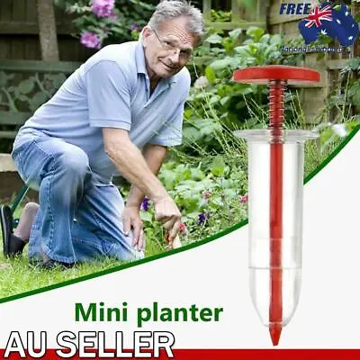 Mini Plant Seed Sower Planter Adjustable Handheld Flower Grass Syringe Seeder • $10.12
