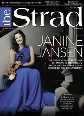 The Strad Magazine Vol 132 No. 1578  Oct 2021 Uk | Janine Jansen • $19.99