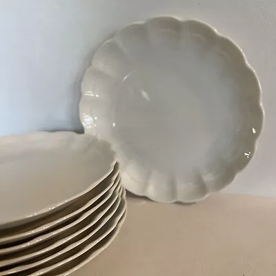 AK Kaiser W Germany ~ Romantica White Bread Dessert Plates Set Of 8 ~ Beautiful • $59.95