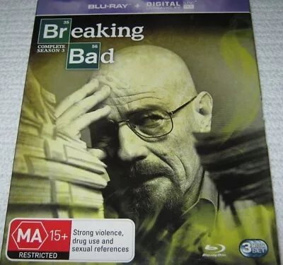 Breaking Bad - Season 3 - Blu Ray..with Slipcover...new & Sealed   V5 • $9.90