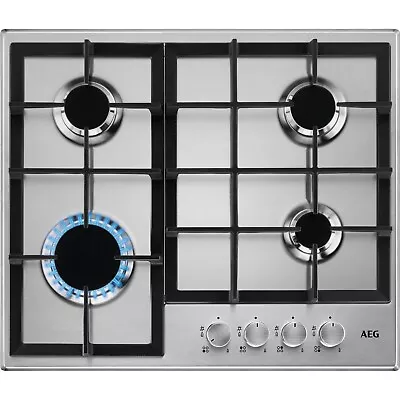 AEG 60cm 4 Burner Gas Hob - Stainless Steel HGB64200SM • £248.99