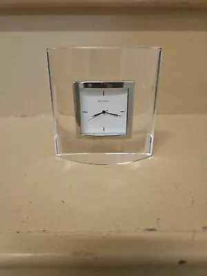 MOVADO Crystal Elliptical Mantel CLOCK Desk Clock EUC NEEDS BATTERY • $6.99