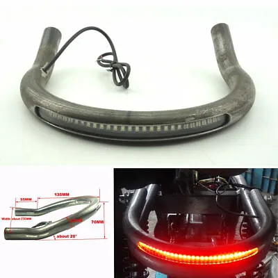 Cafe Racer Seat Frame Hoop Loop W/ LED Brake Turn Tail Light For Honda CB Yamaha • $70.39