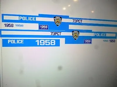 Big City New York  Police Car Decals Circa 1975    73  PCT 1:24 • $14.99