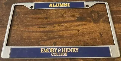 Emory & Henry College Alumni Booster License Plate Frame Virginia Metal • $49.99