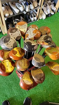 ⛳️ Lot Of 24 Persimmon Woods. ALL MacGregor Clubs 1-2-3-4-5 Woods ⛳️ Plus Bag!!! • $59.97