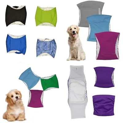 $37.99 • Buy New Male Dog Puppy Pet Nappy Diaper Belly Wrap Band Sanitary Pants Underpants 