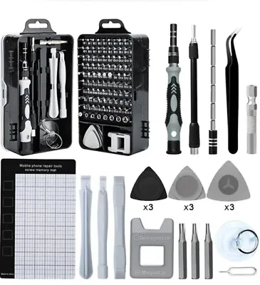 115 In 1 Quality Multi Tool Screwdriver Set Tool Kit Building Hanging Compact • £9.87