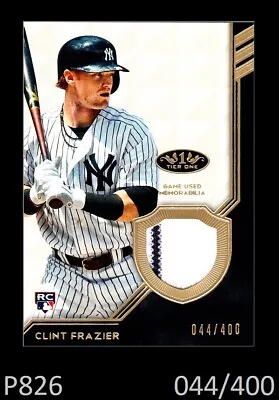 1-2018 Topps Tier One Rookie Jersey Relic Clint Frazier Yankees 044/400 • $19.99