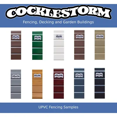 UPVC Garden Fence Panel Sample (Gloss Composite Wrapped) (UK Delivery) • £1.25