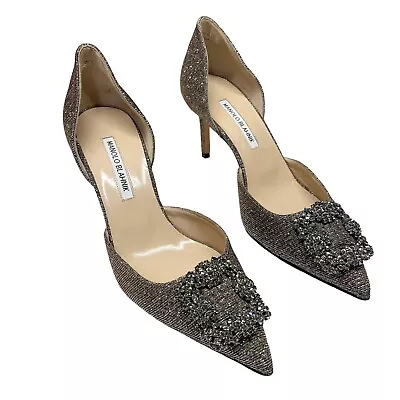 Manolo Blahnik Women's Hangisi D'Orsay Pumps Size 39 • $499