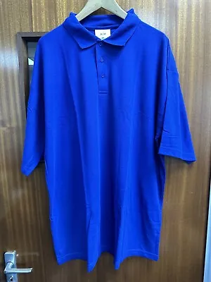 Men’s Plain Polo Shirt Royal Blue Size XXL C10 • $9.31