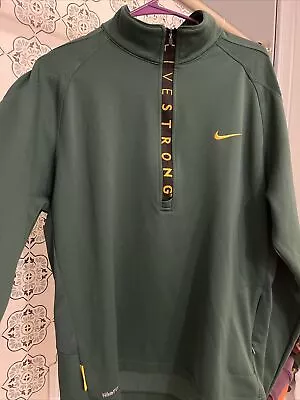 Nike Livestrong Shirt Women’s Large Green Quarter Zip Long Sleeve Swoosh Ladies • $18