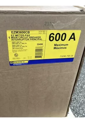 Square D 600 Amp 3 Phase 4 Wire Meter Main 208/120V Sneider ED4U. EZM3600CB • $4800