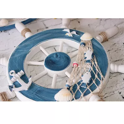 £9.81 • Buy 1 Pc Nautical Wooden Boat Beach Wall Hanging Ornament Living Room Wall Bedroom D