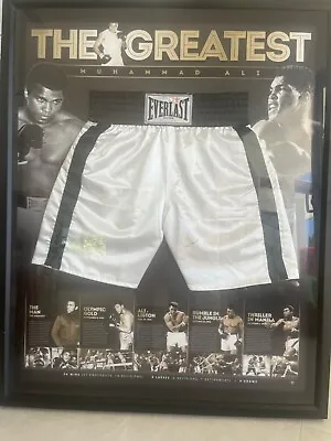 Muhammed Ali Signed And Framed Boxing Shorts With Certifcate Of Authentification • $2295