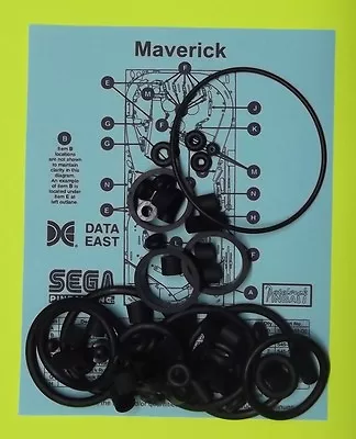 1994 Data East / Sega Maverick Pinball Machine Rubber Ring Kit • $32.99