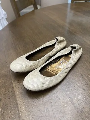 J. Crew Collection Cece Snakeskin Leather Ballet Flats Made In Italy Size 8.5 • $55