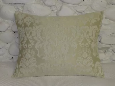 Cushion Cover Champagne Cream Damask 20  X 15  Silky Cotton Woven Pattern. • £4.50