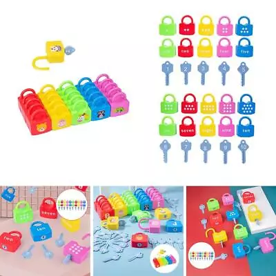 Kids Learning Locks With Keys Matching & Counting Montessori Educational Toys • £42.64