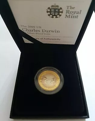 2009 The Royal Mint Charles Darwin UK Silver Proof Two Pounds £2 Coin With COA • £69.99