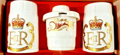 £6.99 • Buy Palissy Cruet - Queen Elizabeth Silver Jubilee