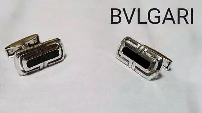 Bvlgari Parentesi 2 Color Cufflinks Black Silver Color SV925 Women's Men's • $1032.10