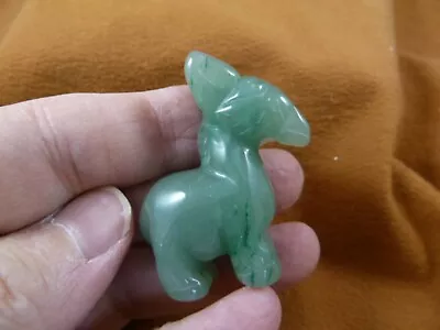 (Y-BUR-582) Green Aventurine Donkey Mule Burro Gemstone Figurine Burros Donkeys • $19.99