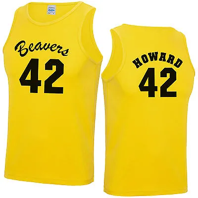 Beavers 42 Basketball Vest Top - Fancy Dress Costume Howard Teen Wolf Mens Top • £11.82