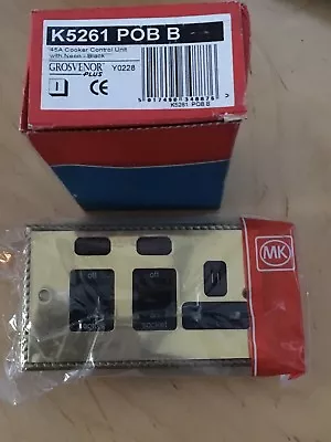 £23.99 • Buy MK K5261 POB B Polished Brass With Black 45A Cooker Control Unit With Neon