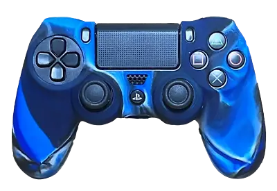 $8.90 • Buy Silicone Cover For PS4 Controller Case Skin - Navy Swirls