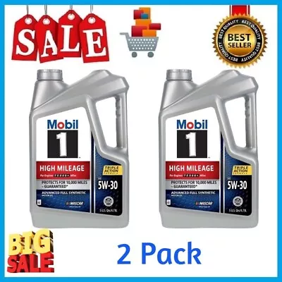 Mobil 1 High Mileage Full Synthetic Motor Oil 5W-30 5 Quart • $42.99