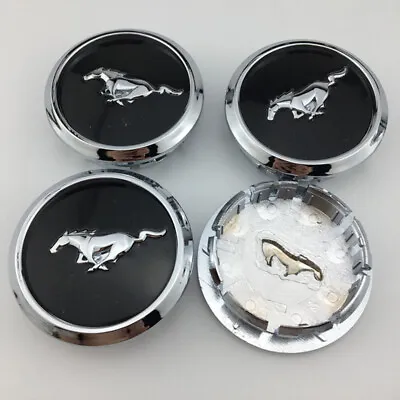 4PCS 68mm Wheel Center Caps Hub Caps Chrome Edge Running Horse For Ford Mustang • $18.99