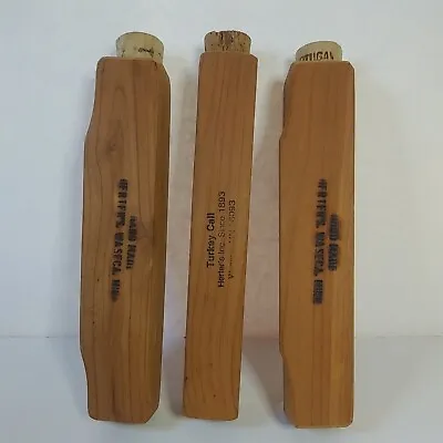 $44.99 • Buy Lot Of 3 EUC Vintage Herter's Inc. Wood Plantation Turkey Call Hand Made