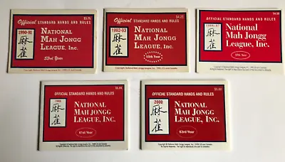 5 National Mah Jong League Official Standard Hands And Rules Card Years 53 To 63 • $95