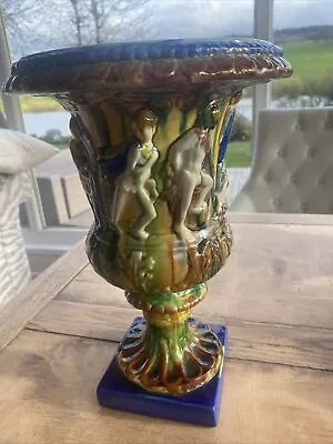 Large English Majolica Urn • £145.99