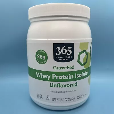 365 Whole Foods Grass-fed Whey Protein Isolate Unflavored Fast Digesting 15.1 Oz • $23