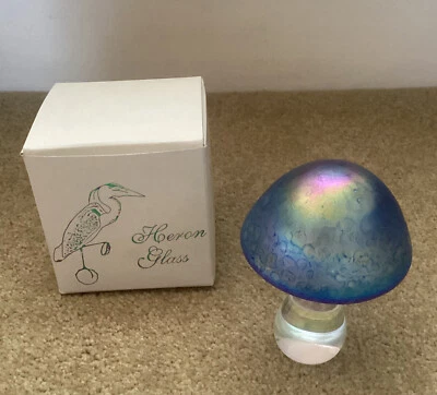 £26.99 • Buy Handcrafted Blue Heron Glass - Lake District - Decorative Mushroom