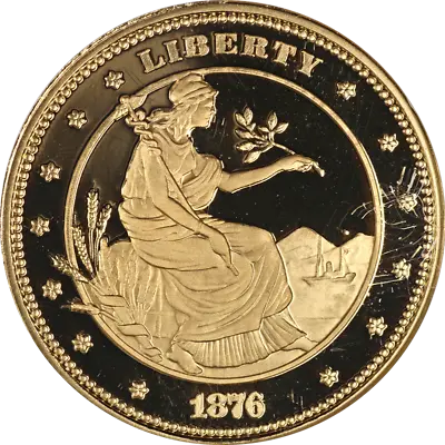 George T. Morgan $100 Gold Union 1876 Proposed Design 1 Ounce NGC Gem Proof Gold • $2760