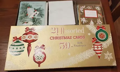 Complete Box 21 Vtg Unused MCM Gatto Brand Christmas Cards Assorted W Envelopes • $74